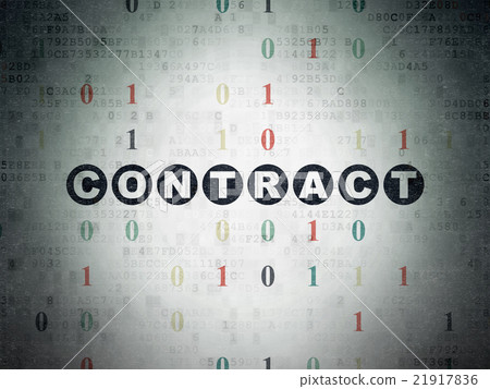 Finance concept: Contract on Digital Paper 21917836
