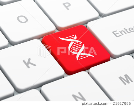 Medicine concept: DNA on computer keyboard 21917996
