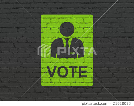 Political concept: Ballot on wall background 21918053