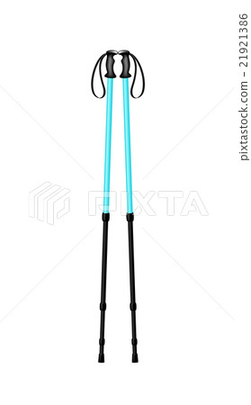 Hiking poles in light blue and black design Hiking poles in light blue and black design 21921386