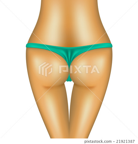 Sexy bum of woman in turquoise bikini 21921387