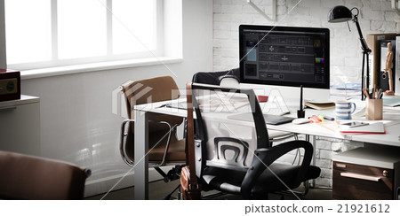 Contemporary Room Workplace Office Supplies Concept 21921612
