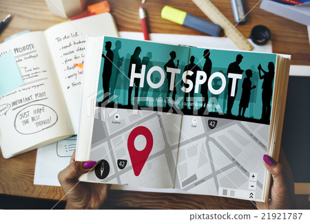 Hotspot Technology Network Internet Connection Concept Hotspot Technology Network Internet Connection Concept 21921787