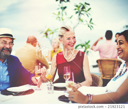 Diverse People Luncheon Outdoors Hanging out Concept 21923121