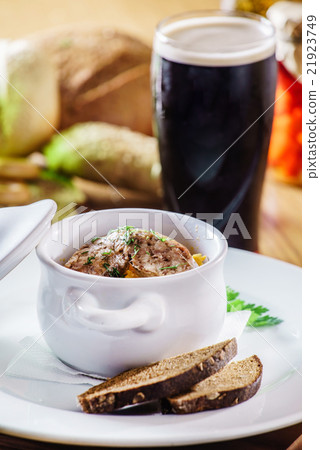 Delicious goulash casserole in a pot 21923749