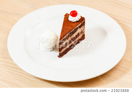 chocolate cake with ice cream chocolate cake with ice cream 21923888