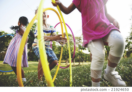 Child Children Childhood Hula Hoop Hooping Kids Concept 21924650