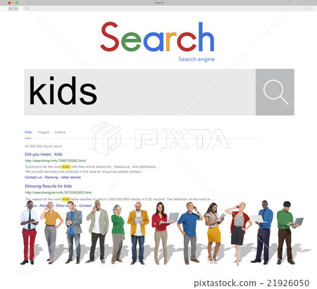 Group of People Connect Technology Device Search Concept 21926050