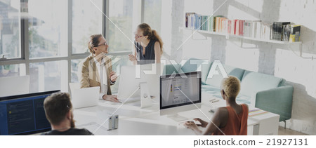Business People Meeting Discussion Working Office Concept Business People Meeting Discussion Working Office Concept 21927131