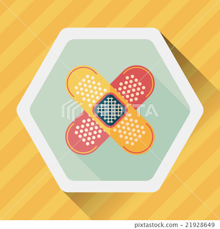 medical bandage flat icon with long shadow medical bandage flat icon with long shadow 21928649
