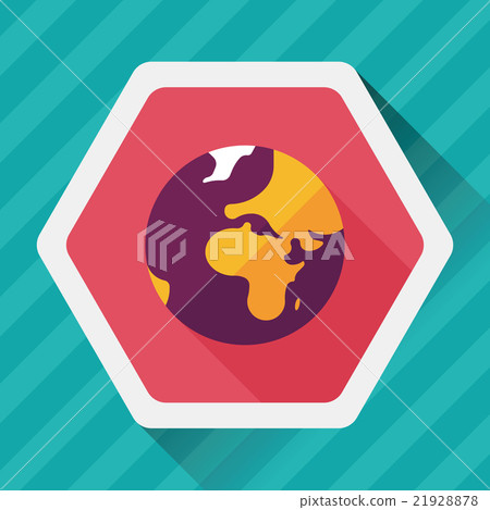 Space earth flat icon with long shadow,eps10 - Stock Illustration ...