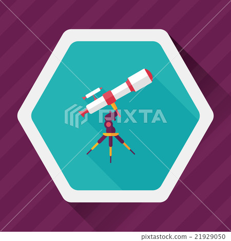 Space Telescope flat icon with long shadow,eps10 Space Telescope flat icon with long shadow,eps10 21929050