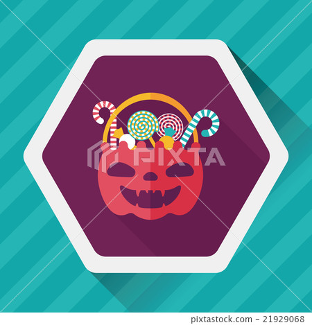 halloween candy flat icon with long shadow,eps10 21929068