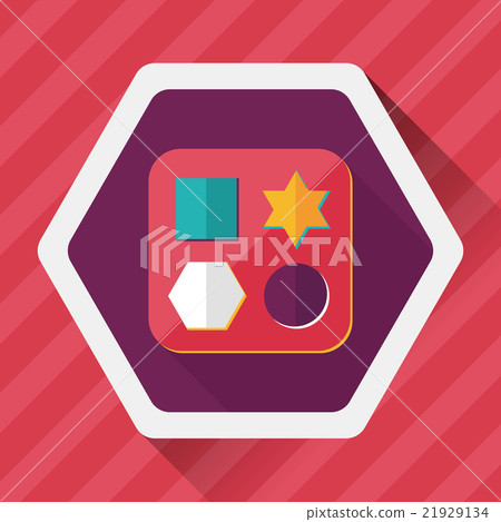 educational toy flat icon with long shadow,EPS 10 21929134