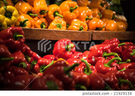 Paprika sold at supermarket Paprika sold at supermarket 21929138