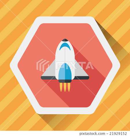 Spaceship flat icon with long shadow,eps10 Spaceship flat icon with long shadow,eps10 21929152