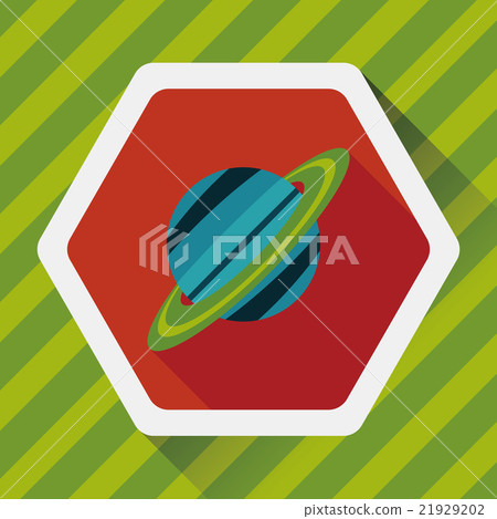Space planet flat icon with long shadow,eps10 - Stock Illustration ...