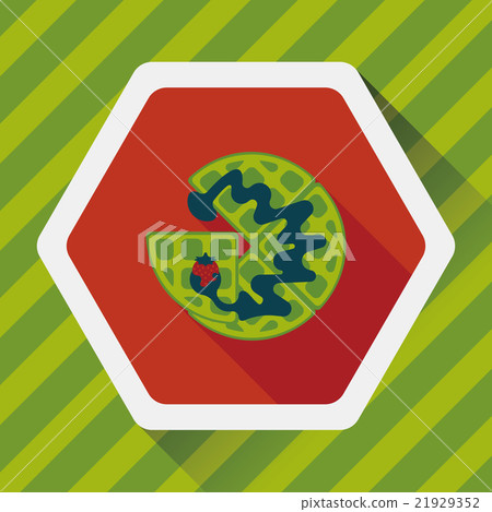 pancake flat icon with long shadow,eps10 21929352