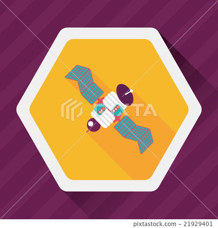 Space Satellite flat icon with long shadow,eps10 Space Satellite flat icon with long shadow,eps10 21929401
