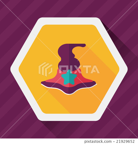witch hat flat icon with long shadow,eps10 21929652