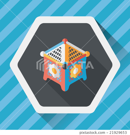 baby cradle bed flat icon with long shadow,eps10 21929653