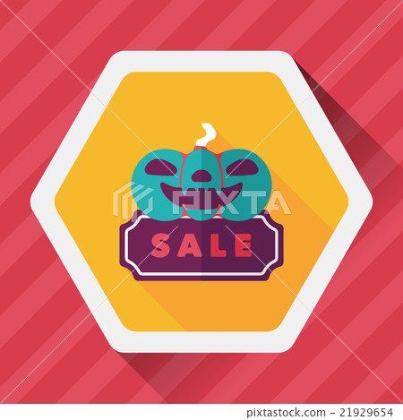 Halloween SALE flat icon with long shadow,eps10 21929654