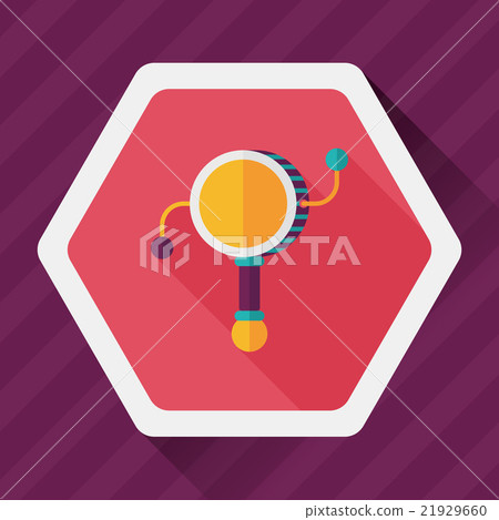baby rattle flat icon with long shadow,eps10 21929660