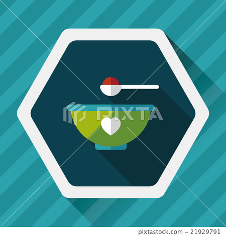 baby food bowl flat icon with long shadow,eps10 21929791