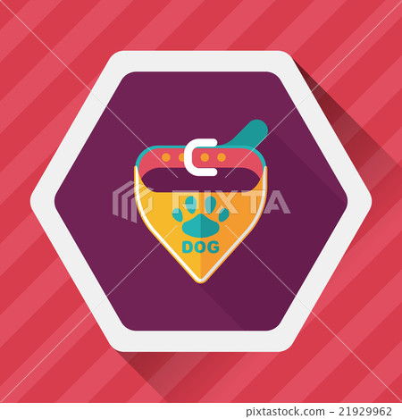 Pet dog chains flat icon with long shadow,eps10 21929962