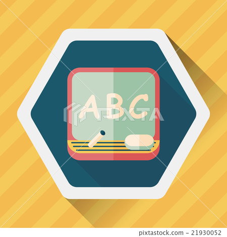 blackboard flat icon with long shadow,eps10 21930052