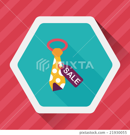 shopping sale tie flat icon with long shadow,eps10 21930055