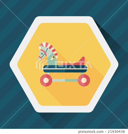 horse toy car flat icon with long shadow,eps10 horse toy car flat icon with long shadow,eps10 21930436
