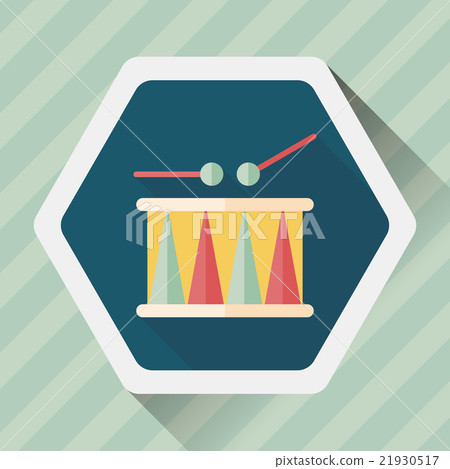 drum flat icon with long shadow,eps10 21930517