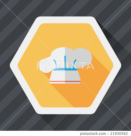 kitchenware chef hat flat icon with long shadow,eps10 kitchenware chef hat flat icon with long shadow,eps10 21930562