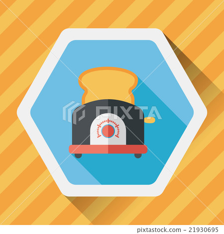 kitchenware toaster flat icon with long shadow,eps10 kitchenware toaster flat icon with long shadow,eps10 21930695