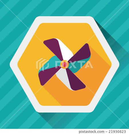 Windmill flat icon with long shadow - Stock Illustration [21930823] - PIXTA