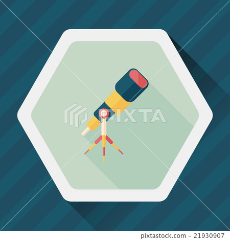 Telescope flat icon with long shadow,eps10 Telescope flat icon with long shadow,eps10 21930907