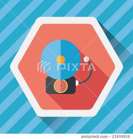Alarm bell flat icon with long shadow,eps10 Alarm bell flat icon with long shadow,eps10 21930916