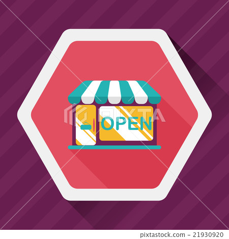 shopping store flat icon with long shadow,eps10 shopping store flat icon with long shadow,eps10 21930920