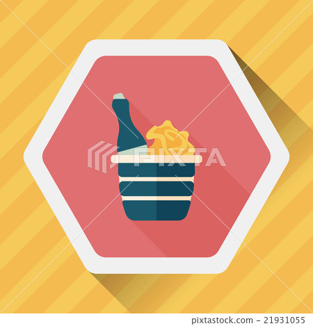 Valentine's day champagne flat icon with long shadow,eps10 Valentine's day champagne flat icon with long shadow,eps10 21931055