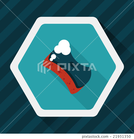 Kitchenware scouring pads flat icon with long shadow,eps10 21931350