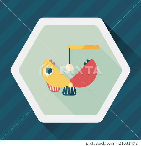 Fishing toy flat icon with long shadow,eps10 Fishing toy flat icon with long shadow,eps10 21931478