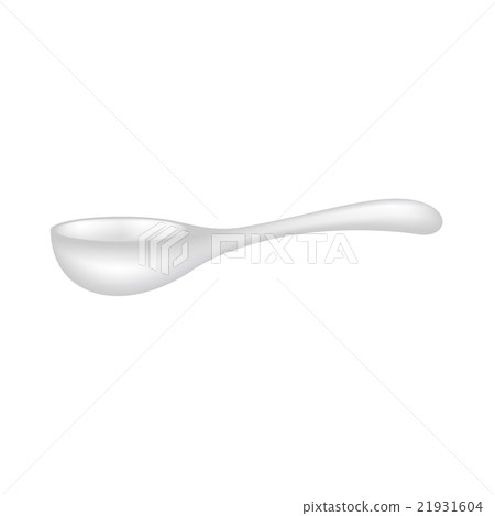 Wooden spoon in white design on white background - Stock Illustration ...