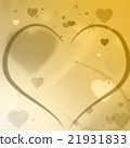 Golden valentines card with hearts 21931833