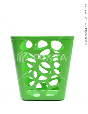 green plastic basket isolated green plastic basket isolated 21933266