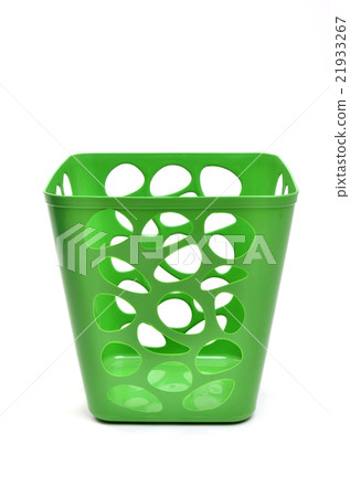 green plastic basket isolated green plastic basket isolated 21933267