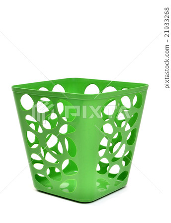 green plastic basket isolated green plastic basket isolated 21933268