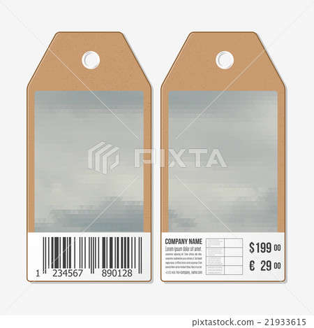 Vector tags design on both sides, cardboard sale Vector tags design on both sides, cardboard sale 21933615