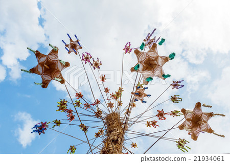 Colorful decoration made from wood. Colorful decoration made from wood. 21934061