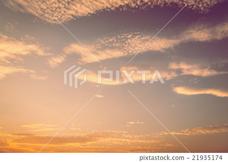 Beautiful sky sunset background vintage color 21935174